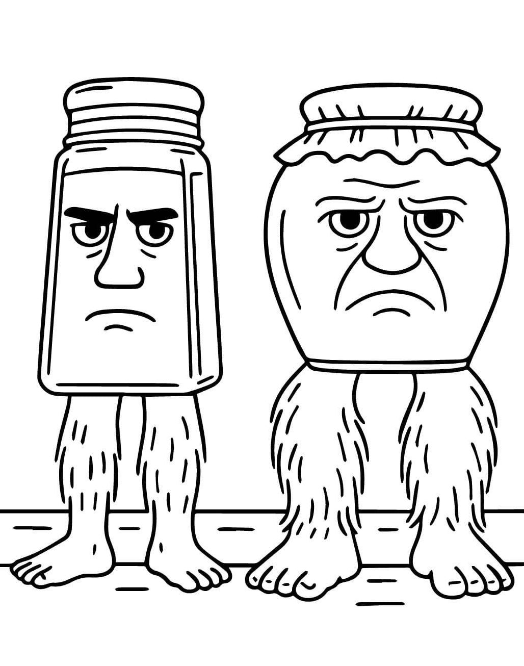 Desenho para colorir dos famosos Brainrot italianos: Garama e Madungdung