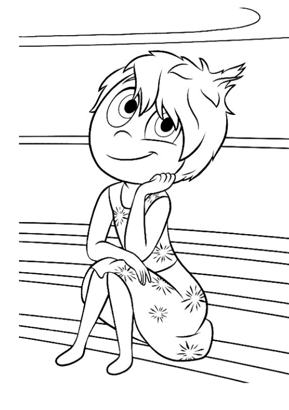 Desenho para colorir da Alegria de divertidamente