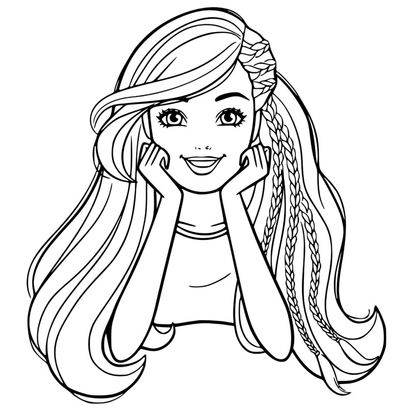 Desenho para colorir da Barbie