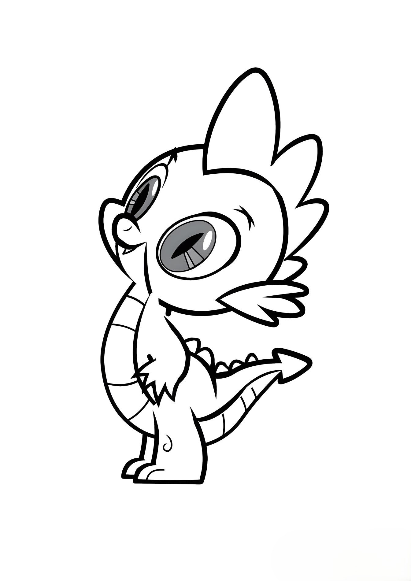 Desenho do pequeno dragão Spike de My Little Pony para colorir