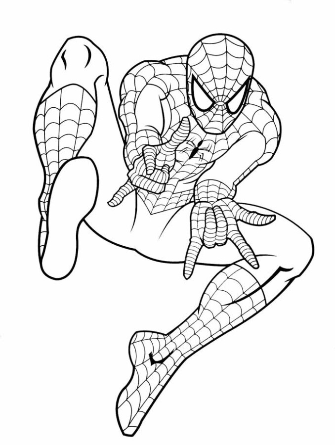Desenho do Homem Aranha para colorir
