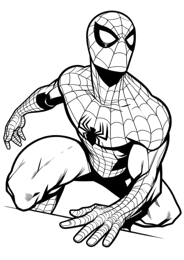 Desenho do Homem Aranha para colorir