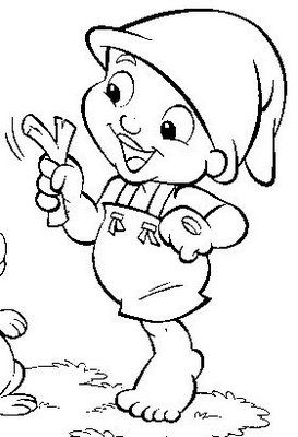 Desenho para colorir do Saci, da lenda do Saci, do folclore Brasileiro